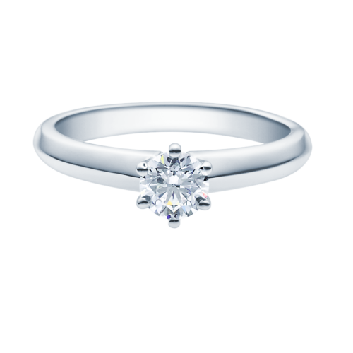 Verlobungsring Antragsring, Weißgold, elegant, 1 Brillant 0,50 ct. Hersteller Rubin, Artikelnummer 18003