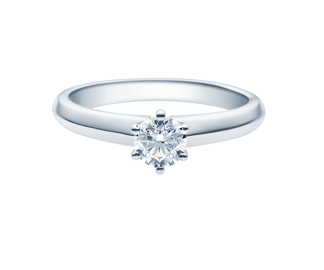 18003wg-liegend-050ct Verlobungsring Antragsring, Weißgold, elegant, 1 Brillant 0,50 ct. Hersteller Rubin, Artikelnummer 18003