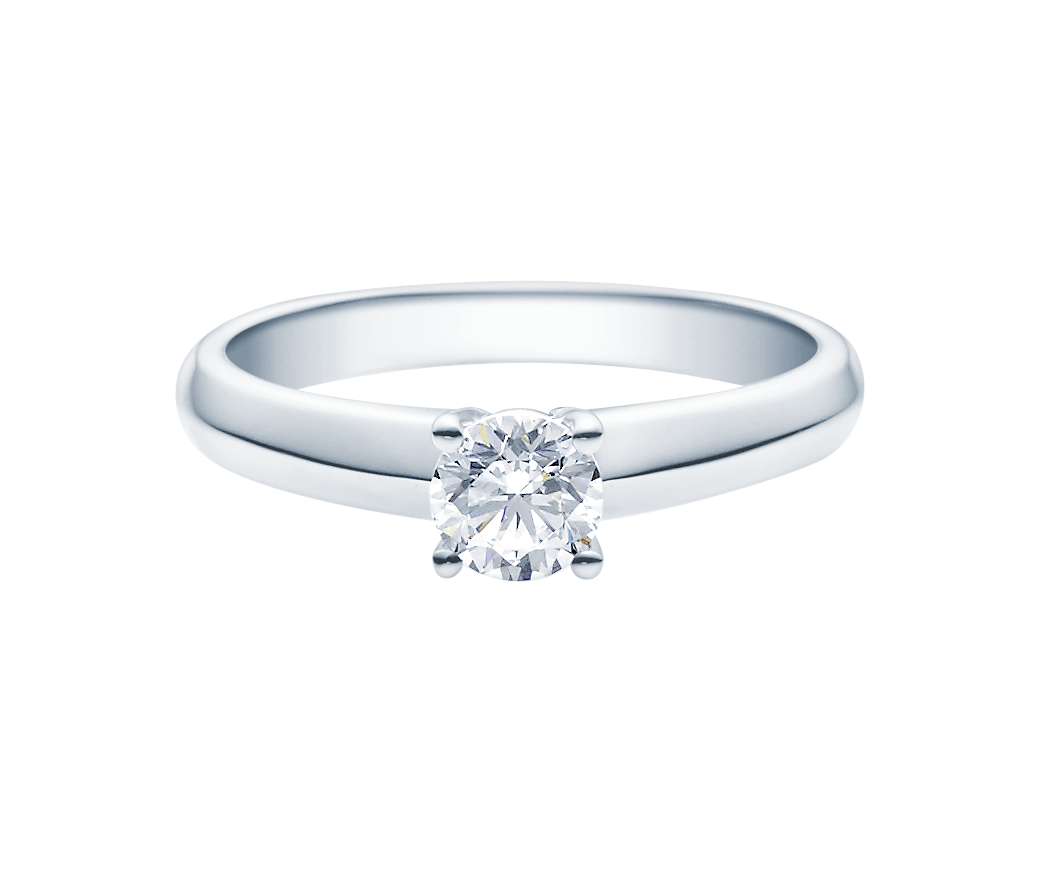 18004wg-liegend-050ct Verlobungsring Antragsring, Weißgold, edel, 1 Brillant 0,40 ct. Hersteller Rubin, Artikelnummer 18004