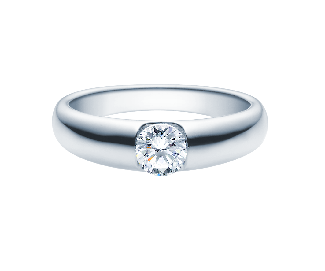 18005wg-liegend-050ct Verlobungsring Antragsring, Weißgold, breit, 1 Brillant 0,50 ct. Hersteller Rubin, Artikelnummer 18005