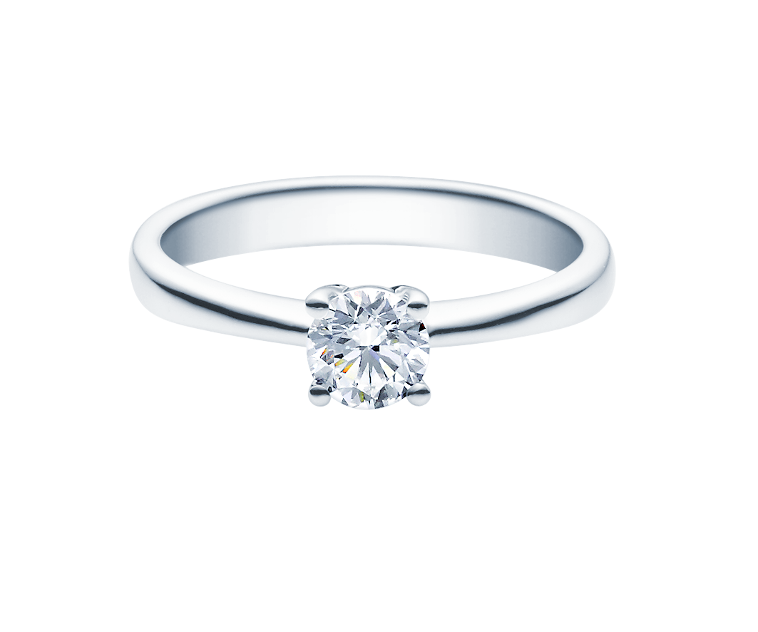 18008wg-liegend-050ct Verlobungsring Antragsring, Weißgold, filigran, 1 Brillant 0,50 ct. Hersteller Rubin, Artikelnummer 18008