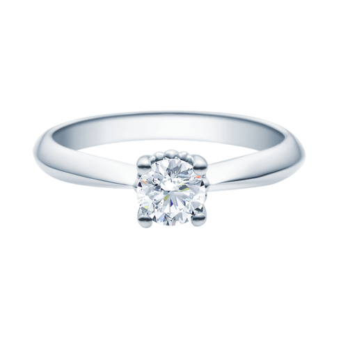 Verlobungsring Antragsring, Weißgold, zierlich, 1 Brillant 0,70 ct. Hersteller Rubin, Artikelnummer 18009