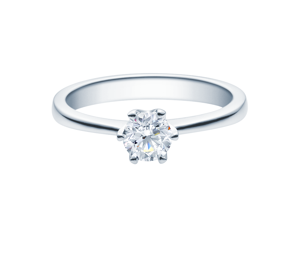 18016wg-liegend-050ct Verlobungsring Antragsring, Weißgold, fein, 1 Brillant 0,50 ct. Hersteller Rubin, Artikelnummer 18016