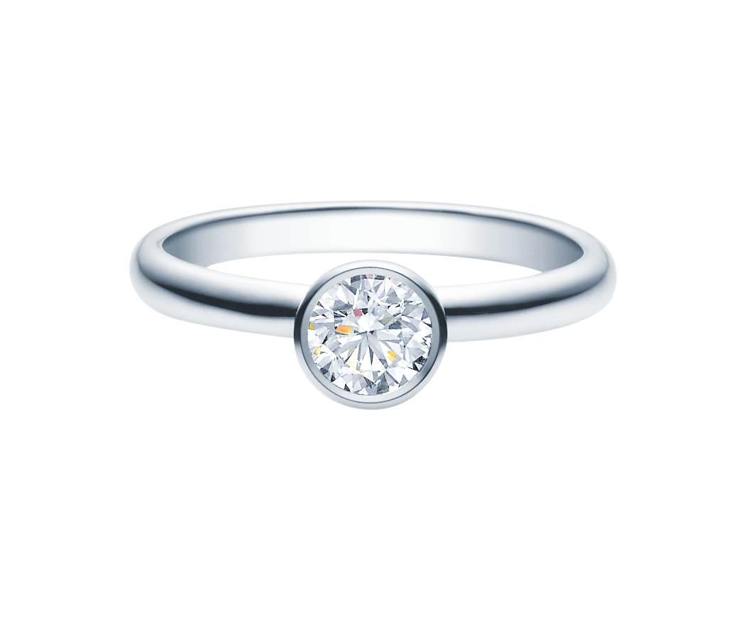 18019wg-liegend-050ct Verlobungsring Antragsring, Weißgold, dünn, 1 Brillant 0,50 ct. Hersteller Rubin, Artikelnummer 18019