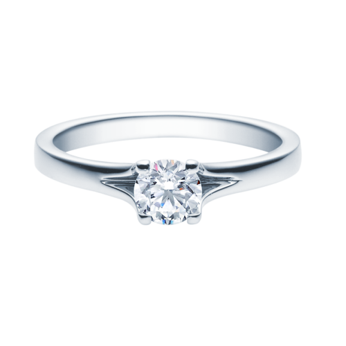 Verlobungsring Antragsring, Weißgold, Fassung, 1 Brillant 0,50 ct. Hersteller Rubin, Artikelnummer 18020