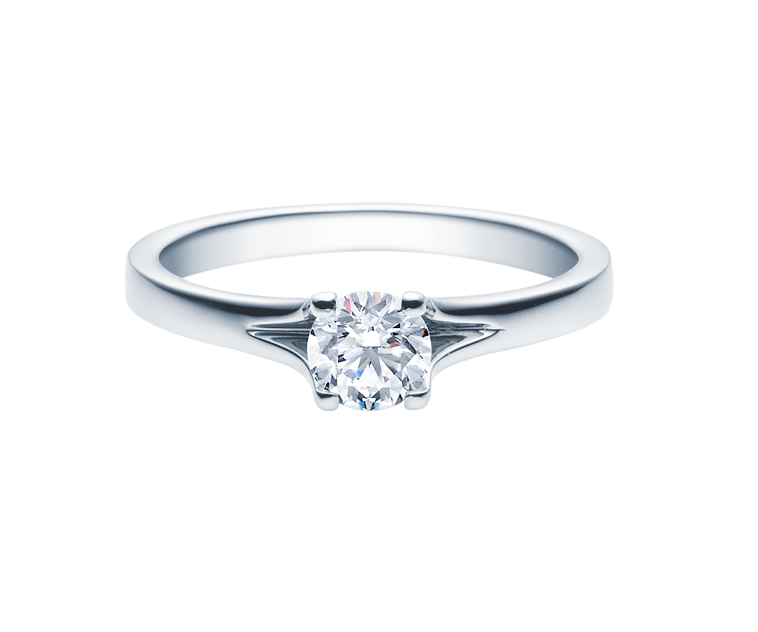 18020wg-liegend-050ct Verlobungsring Antragsring, Weißgold, Fassung, 1 Brillant 0,50 ct. Hersteller Rubin, Artikelnummer 18020