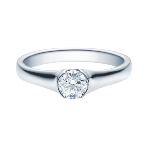 Verlobungsring Antragsring, Weißgold, imposant, 1 Brillant 0,50 ct. Hersteller Rubin, Artikelnummer 18022