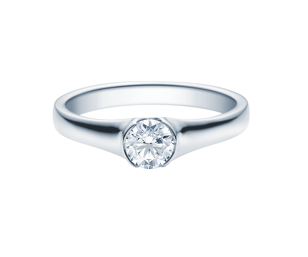 18022wg-liegend-050ct Verlobungsring Antragsring, Weißgold, imposant, 1 Brillant 0,50 ct. Hersteller Rubin, Artikelnummer 18022